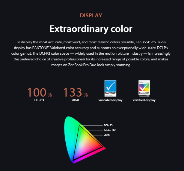 display extraordinary color
